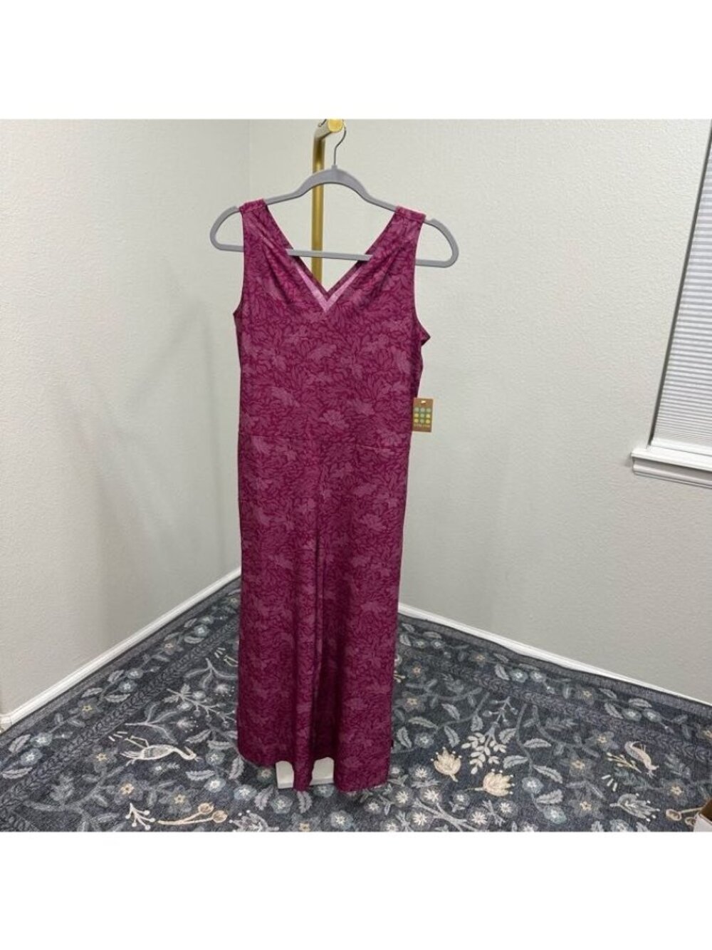 Title Nine Round Trip V Neck Jumpsuit Kamari Petite Pockets Womens Size XS NEW